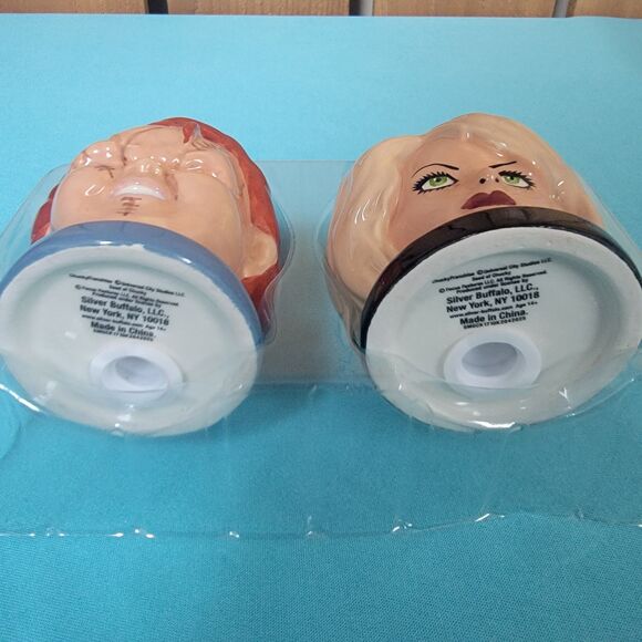 Child's Play Chucky and Tiffany Ceramic Salt and Pepper Shaker Set - Picture 4 of 9